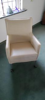 6 Eetkamerstoelen op wieltjes, Huis en Inrichting, Stoelen, Ophalen, Zo goed als nieuw, Leer, Vijf, Zes of meer stoelen