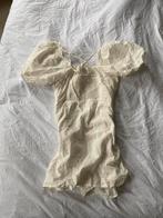 H&m jurk blouse touw pof mouwen l 40 wit, Ophalen of Verzenden, Wit, Zo goed als nieuw