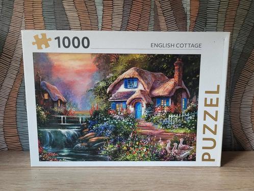 Legpuzzel 1000 stukjes - English Cottage, Hobby en Vrije tijd, Denksport en Puzzels, Gebruikt, Legpuzzel, 500 t/m 1500 stukjes