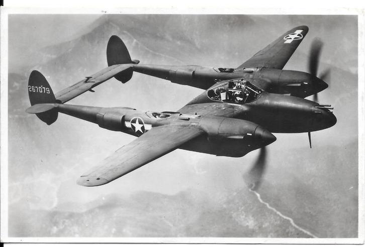 Vliegtuig Lockheed F-38H Lightning 7. Hengelo-Soesterberg, Verzamelen, Ansichtkaarten | Nederland, Gelopen, Utrecht, 1940 tot 1960