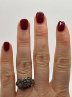 Z719 Prachtige 935 zilveren ring markasiet maat 19, Sieraden, Tassen en Uiterlijk, Ringen, 19 tot 20, Ophalen of Verzenden, X
