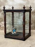 Unieke Antieke toonbank vitrine, winkel, vitrinekast display, Ophalen, Gebruikt, 50 tot 100 cm, Glas