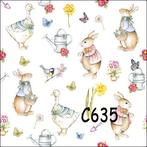 Servetten decoupage/bullet journal - haasjes C635, Verzenden, Nieuw, Materiaal