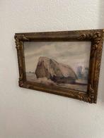 Schilderij van Pie Schmitz “Hooiberg” in goudkleurige lijst, Ophalen of Verzenden