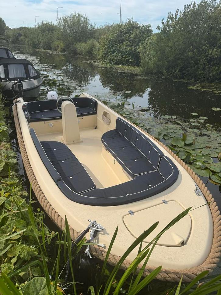 Oud Huijzer 500 Sloep met Selva 9.9 PK, Watersport en Boten, Motorboten en Motorjachten, Gebruikt, Polyester, Tot 6 meter, Benzine