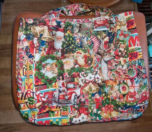 Draagtas/shopper zelfgemaakt, 2 kanten draagbaar. Kerst, Sieraden, Tassen en Uiterlijk, Tassen | Damestassen, Zo goed als nieuw