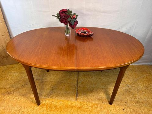 Gratis bezorging!Mid-Century Retro Vintage Teak Ovale tafel, Huis en Inrichting, Tafels | Eettafels, Gebruikt, 50 tot 100 cm, 150 tot 200 cm