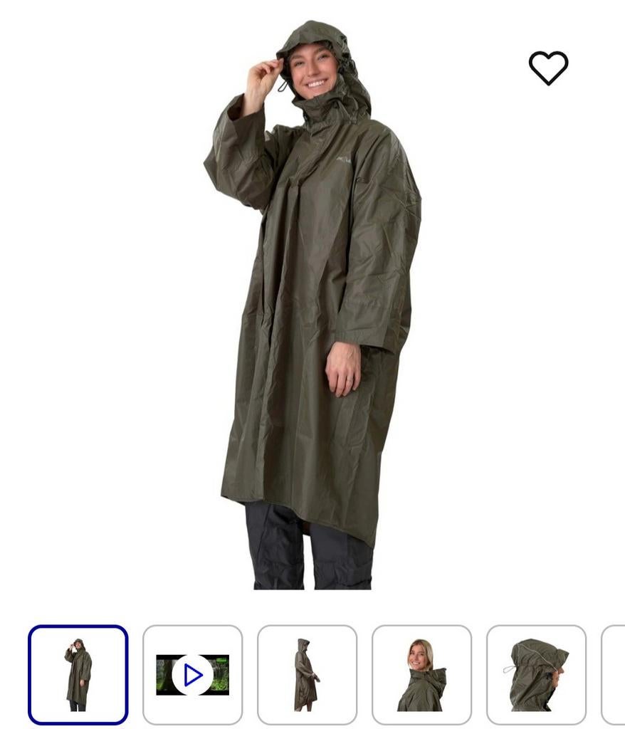 Regenponcho Lowlandoutdoor XL, incl. bewaartas., Ophalen of Verzenden, Zo goed als nieuw, Regenjas, Heren