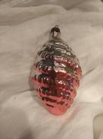 B247 oude russische kerstbal roze lampion, 8,5 cm, Diversen, Kerst, Ophalen of Verzenden, Gebruikt