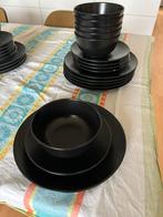 Dinera servies (IKEA) zwart & antraciet, Ophalen, Gebruikt, Overige stijlen, Bord(en)