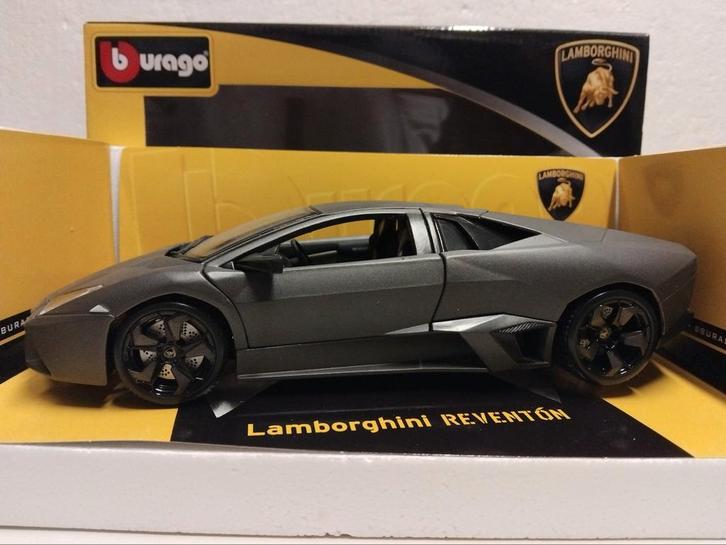 Lamborghini Reventón mat antraciet grijs Bburago 1:18 KRD, Hobby en Vrije tijd, Modelauto's | 1:18, Zo goed als nieuw, Auto, Bburago