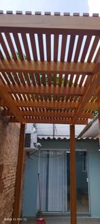 Garagedeur bekleden van 39€m2 frake thermowood ayous, Ophalen, Vouwdeur, Hout, 120 cm of meer
