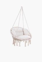 Witte hangstoel met kussen - comfortabel en modern, Huis en Inrichting, Stoelen, Ophalen, Gebruikt, Wit, Eén