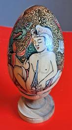 Zeer mooi beschilderd ei uit Bali, Ophalen of Verzenden