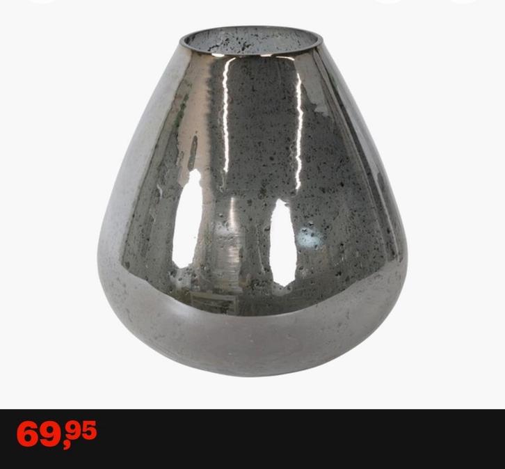 2 vazen light en living smoke glas, Huis en Inrichting, Woonaccessoires | Vazen, Zo goed als nieuw, Zwart, Minder dan 50 cm, Glas