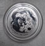 Australie 2012 Lunar II Draak zilver 2oz, Verzenden, Losse munt, Zilver