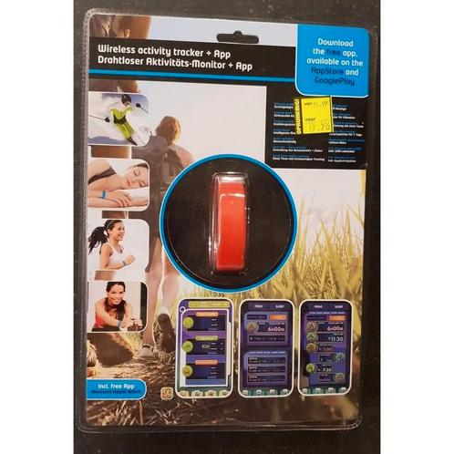 Draadloze Activity Tracker + App - Rood, Sieraden, Tassen en Uiterlijk, Activity trackers, Nieuw, Android, Rood, Waterdicht, Ophalen of Verzenden