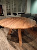 Massief eiken tafel 130 cm diameter WOOOD, Huis en Inrichting, Tafels | Eettafels, Gebruikt, Ophalen