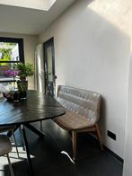 Eetkamerbank 3 personen - beige - 160 cm, Ophalen, Overige materialen, Gebruikt, Bruin
