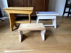 Three Wooden Stools/Drie Houten Krukjes, Ophalen, Gebruikt, Hout