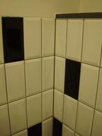 Metro wandtegels, wit en zwart, Doe-het-zelf en Verbouw, Tegels, Ophalen, Nieuw, Minder dan 20 cm, Minder dan 5 m²