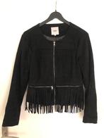Object jasje met franjes (maat 38), Kleding | Dames, Jasjes, Kostuums en Pakken, Maat 38/40 (M), Zwart, Object, Nieuw