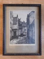 Gedrukte prent Piet Teunissen Plekhoek Eindhoven oud lijstje, Gebruikt, Ophalen of Verzenden, Gebouw, Voor 1940