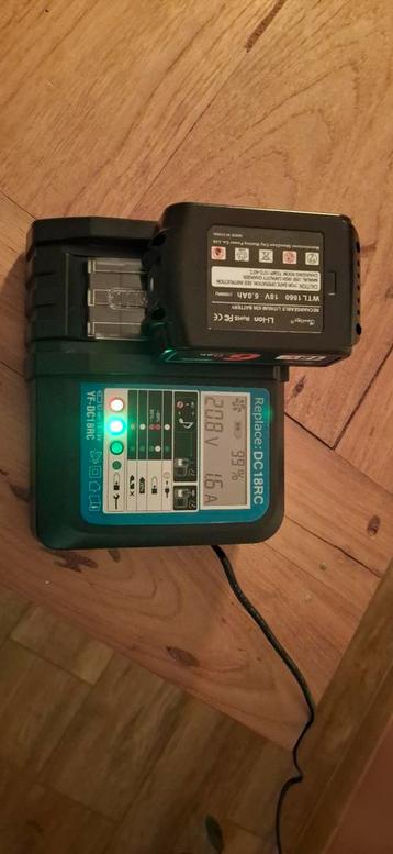 18V 6Ah Accu + Lader voor Makita - Nieuw beschikbaar voor biedingen