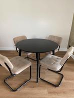 Ikea eettafel zwart 105 cm, Huis en Inrichting, Tafels | Eettafels, Ophalen, Gebruikt, Rond, Vier personen