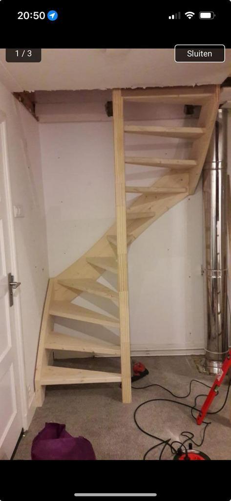 Vurenhouten trappen op maat gemaakt tegen scherpe prijzen!!!, Doe-het-zelf en Verbouw, Ladders en Trappen, Zo goed als nieuw, 2 tot 4 meter