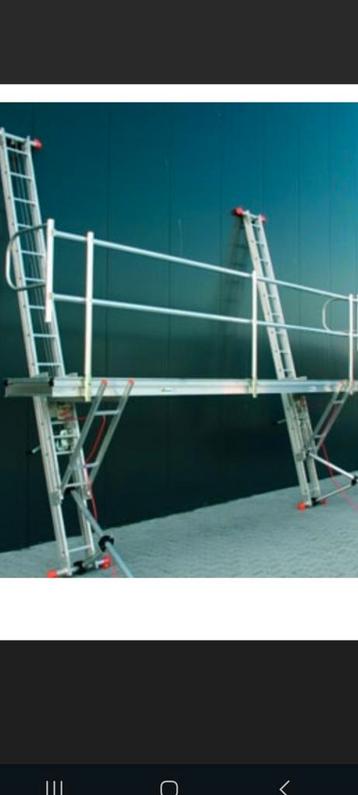Werkstelling Wienese ladders. gevelsteiger. 5m loopbrug  beschikbaar voor biedingen