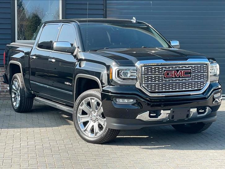 GMC Sierra Denali 6.2 V8 425pk Stoel ventilatie, schuif Dak, Auto's, Bestelauto's, Bedrijf, 4x4, Achteruitrijcamera, Adaptieve lichten