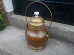 Vintage koperen doofpot 33 hoog koper messing Delfts blauw, Ophalen of Verzenden, Koper