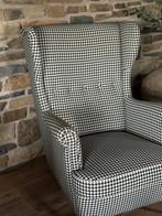 Ikea fauteuil strandmon oorfauteuil vibberbo zwart/beige, Huis en Inrichting, Ophalen, Zo goed als nieuw, 50 tot 75 cm