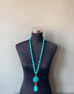 Grote Turquoise en rode stenen ketting, Ophalen of Verzenden, Zo goed als nieuw, Overige kleuren, Steen of Mineraal