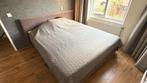 Bruin 2-persoons boxspring 180x210 + Cloudpillo topper, Bruin, 210 cm, Tweepersoons, Ophalen of Verzenden