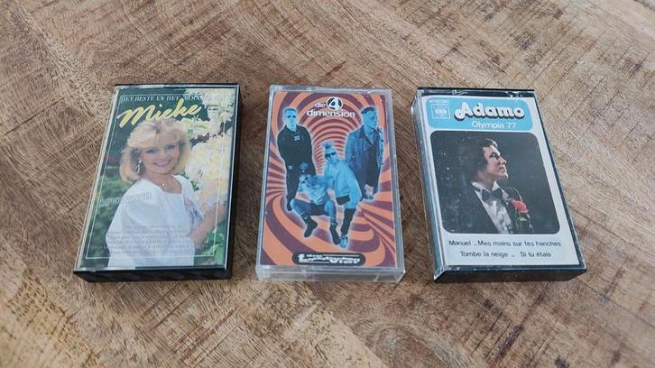 3 Cassettes: Mieke, Die Fantastischen Vier, Adamo €0,50 p/s., Cd's en Dvd's, Cassettebandjes, Gebruikt, Voorbespeeld, Overige genres