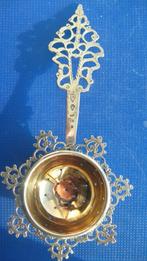 Zilveren theezeef met pseudo Hanau hallmarks., Verzenden, Zilver