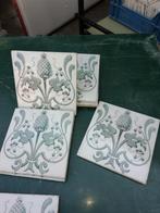 19 jugendstil wandtegels 15x15cm sierlijke groene kaardebol, Ophalen