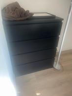 Zwarte Ladekast met 5 Laden ikea, Gebruikt, 5 laden of meer, 100 tot 150 cm, 25 tot 50 cm
