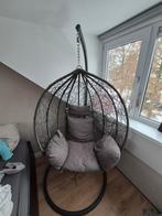 Hangstoel schommelstoel - Antracietgrijs, Huis en Inrichting, Stoelen, Gebruikt, Ophalen of Verzenden, Stof, Eén