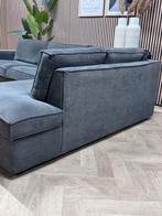 ZGAN WOOOD Ribstof Hoekbank Antraciet - 285 x 195, Ophalen, 250 tot 300 cm, -, Woood thomas ribstof hoekbank antraciet modern