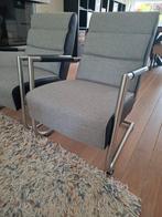 2 design fauteuils, casba luzern xooon, blauw/grijs, Ophalen, Gebruikt, Minder dan 75 cm, 50 tot 75 cm