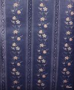 8885 Vintage bloemen blauw behang behangpapier wallpaper, Huis en Inrichting, Stoffering | Behang, Blauw, Minder dan 10 m², Verzenden