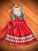 Dirndljurk rood zwart wit, Fuchs, Ophalen of Verzenden, Kleding, Maat 34 (XS) of kleiner