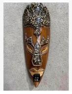 Bijzonder mooi bewerkt masker, hout, Indonesië, 31 cm, Antiek en Kunst, Kunst | Niet-Westerse kunst, Ophalen of Verzenden