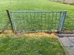 Heras stalen poort - 222x100cm, Ophalen, Met poort, Gebruikt, Spijlenhekwerk