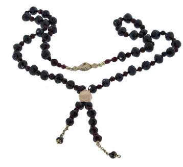 Granaten antiek ketting 14k gouden slot pampel hanger dames beschikbaar voor biedingen