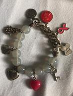 Armband met bedels, Ophalen of Verzenden, Gebruikt, Zilver, Met bedels of kralen