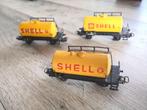 Marklin wagon, modeltrein Ho, 3x SHELL ketelwagens, Wisselstroom, Wagon, Ophalen of Verzenden, Zo goed als nieuw
